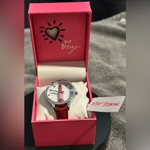BETSEY JOHNSON AUTHENTIC LADIES WATCH/“HOTTIE” SAUCE BOTTLE/NWT/NEW-IN-BOX